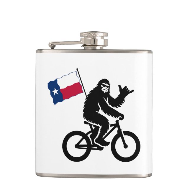 Bigfoot Cykling Texas Flagga Fickplunta (Framsidan)