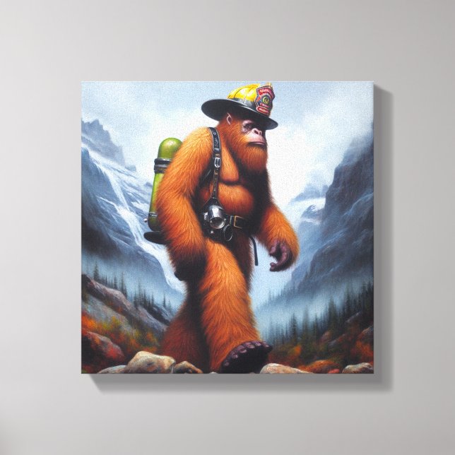 Bigfoot den hette brandmannen canvastryck (Framsida)