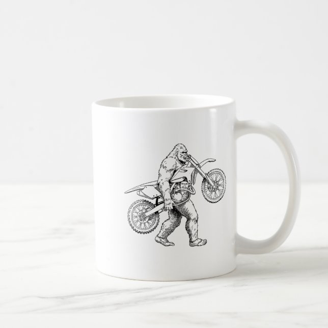 Bigfoot Dirt Bike Sasquatch Biker  Kaffemugg (Höger)