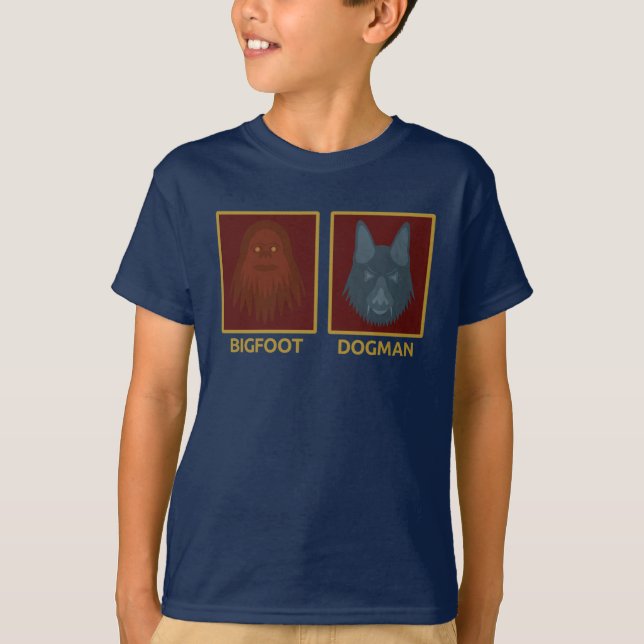 Bigfoot & Dogman Barn T-Shirt (Framsida)
