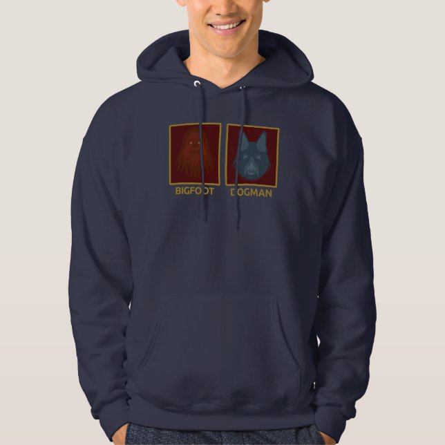 Bigfoot & Dogman Herr Tröja Hoodie (Framsida)