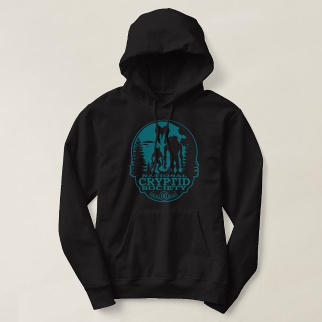 Bigfoot Dogman Mothman UFO National Cryptid Societ Hoodie (Design framsida)