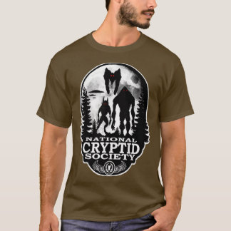 Bigfoot Dogman Mothman UFO National Cryptid Societ T Shirt