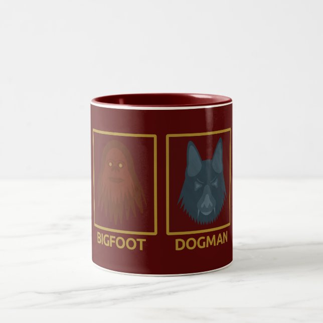 Bigfoot & Dogman-mugg Två-Tonad Mugg (Center)