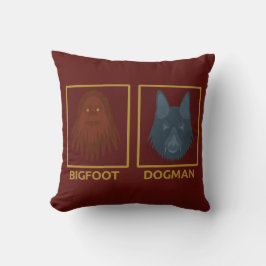 Bigfoot & Dogman Pillow Kudde