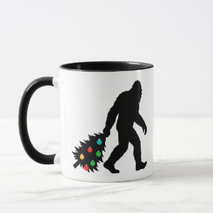 Bigfoot drar julgran mugg