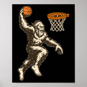Bigfoot Dunking - Skelett Spelare Fan Skelett Trän Poster