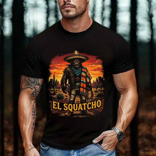 Bigfoot El Squatcho mexikansk Cinco de Mayo  T Shirt (Skapare uppladdad)