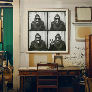 Bigfoot eller Sasquatch fotoboxaffisch konsttryck Poster