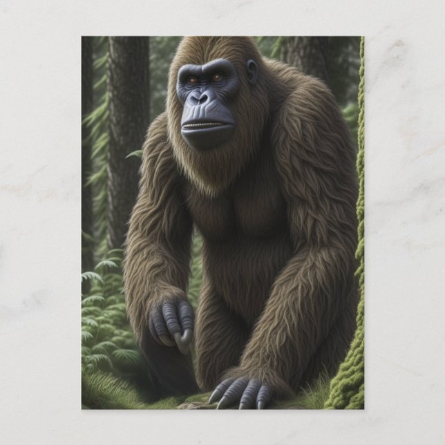 Bigfoot eller Sasquatch Keeping in Touch Vykort (Framsida)