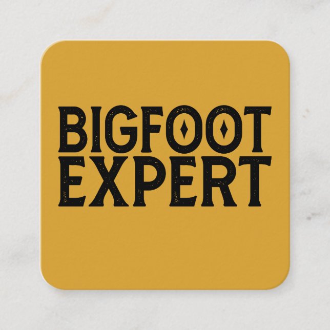 Bigfoot-expert Fyrkantigt Visitkort (Framsida)