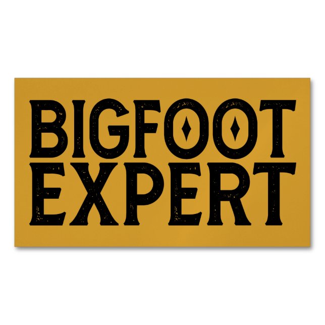 Bigfoot Expert Magnetiska Visitkort (Framsida)