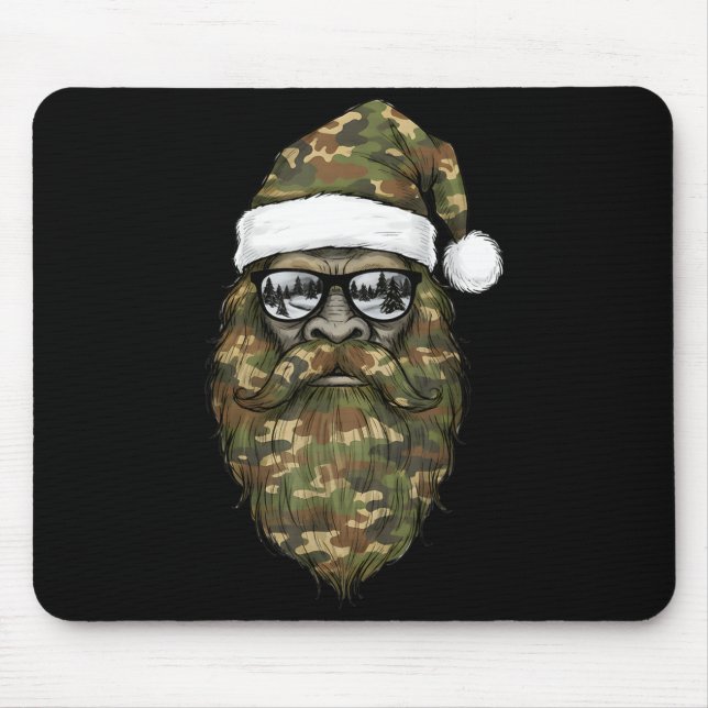 Bigfoot Face Sungles Santa Christmas Camo Xmas Sas Musmatta (Framsidan)