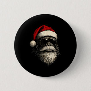 Bigfoot Face Sungles Santa Jul Rolig Xmas Sa Knapp
