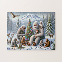 Bigfoot Familjens jul vid Mt. Rainier Pussel
