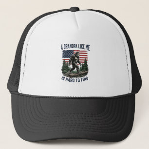 Bigfoot Farfar Vintage Amerikansk Flagga Tröja Des Keps