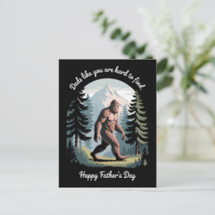 Bigfoot Fars dag Sasquatch Rolig Pappa Vykort