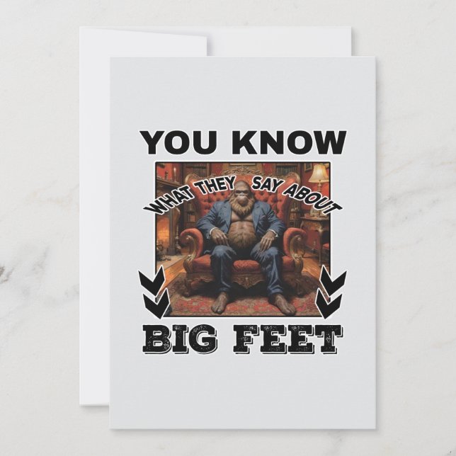 Bigfoot Feet Joke Inbjudningar (Framsida)