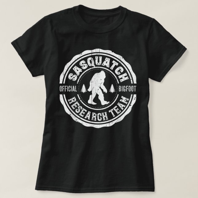 Bigfoot Finding Sasquatch Research Team Manar Retr T Shirt (Design framsida)