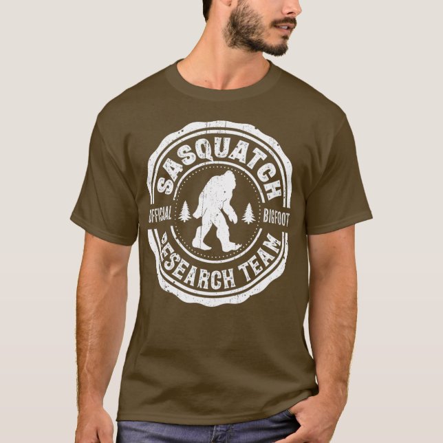 Bigfoot Finding Sasquatch Research Team Manar T Shirt (Framsida)