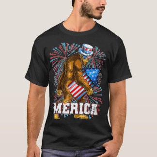 Bigfoot Fireworks 4:e juli Boys Manar Merica USA T Shirt