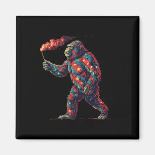 Bigfoot Fireworks 4:e juli Manar Sasquatch Americ Magnet