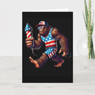 Bigfoot Fireworks 4 juli män Sasquatch Us Fla Kort