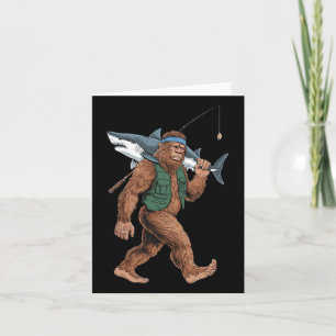 Bigfoot Fisherman Shirt - Funny Sasquatch with Sha Kort