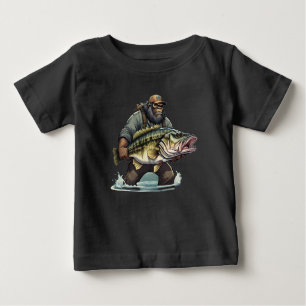 Bigfoot Fishing Bass Fish Sasquatch yeti Fishman T Shirt