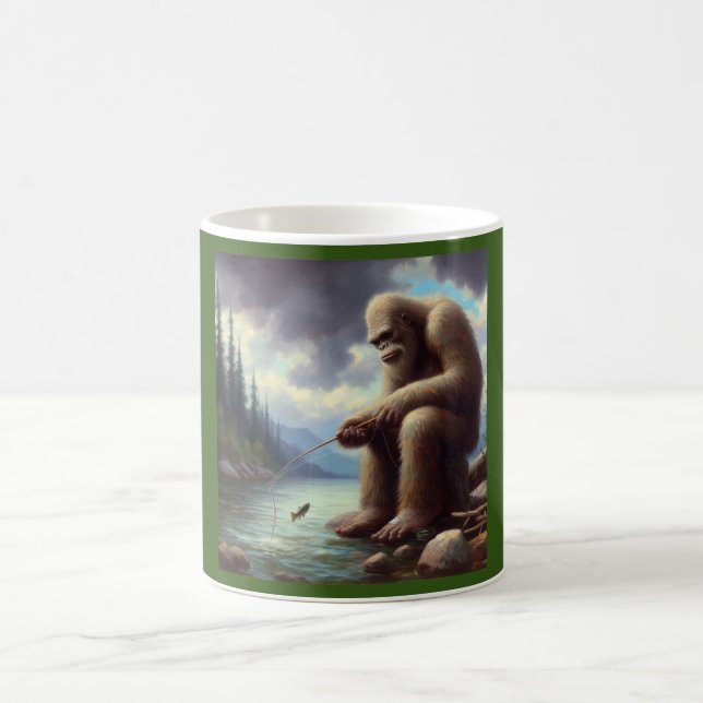 Bigfoot-fiske Kaffemugg (Center)