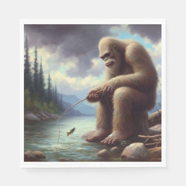 Bigfoot-fiske Pappersservett (Framsidan)