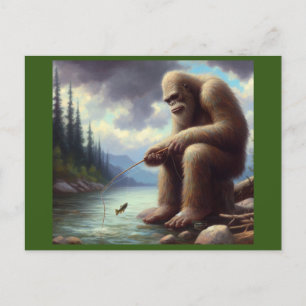 Bigfoot-fiske Vykort