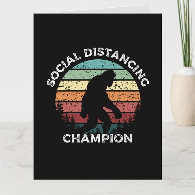 BIGFOOT FÖDELSEDAGSKORT FÖR SOCIAL DISTANSERING KORT (Framsida)