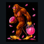 Bigfoot Football Nk Ribbon Breast Cancer Awareness Poster<br><div class="desc">Bigfoot Football Nk Ribbon Breast Cancer Awareness</div>