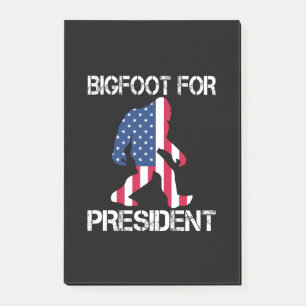Bigfoot För President Rolig Bigfoot Post-it Block