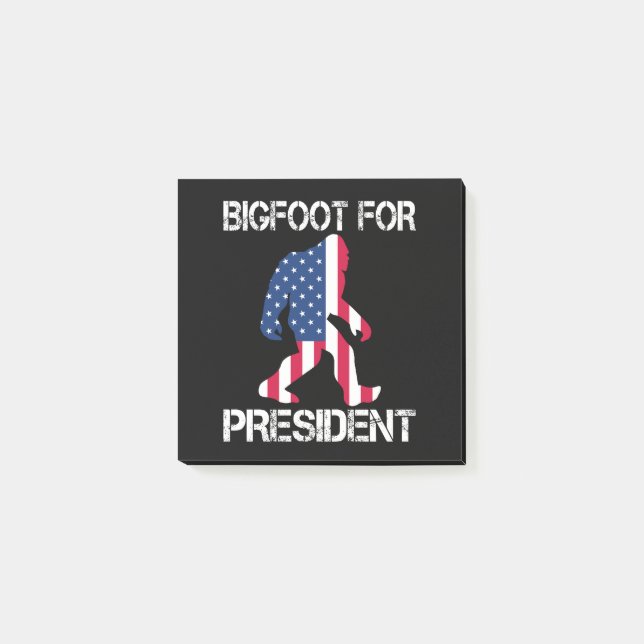 Bigfoot För President Rolig Bigfoot Post-it Block (Framsida)