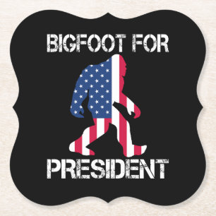 Bigfoot För President Rolig Bigfoot Underlägg Papper