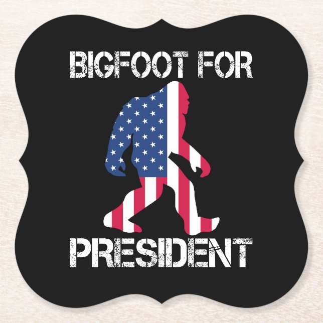 Bigfoot För President Rolig Bigfoot Underlägg Papper (Framsida)