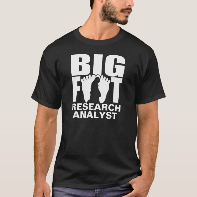 Bigfoot/för Sasquatch forskninganalytiker skjorta Tee (Framsida)