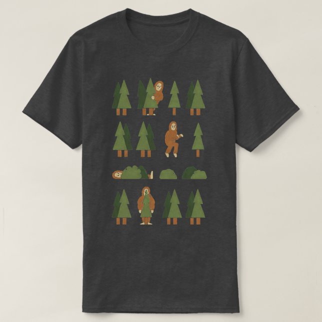 Bigfoot Forest Perfekt Giftbigfoot T Shirt (Design framsida)