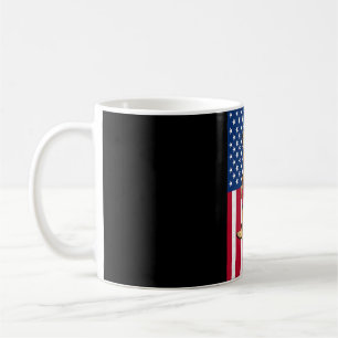 Bigfoot Fotboll Usa Flagga Rolig Patriotisk Sasqua Kaffemugg