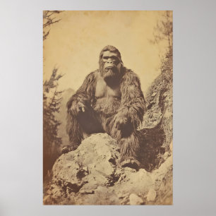 Bigfoot Fotografi Tryck Vintage Sasquatch Konst