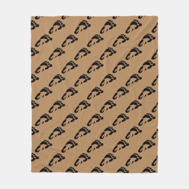 Bigfoot fotspår fleecefilt (Framsidan)