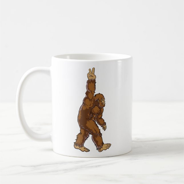 Bigfoot-Fredstecken Kaffemugg (Vänster)