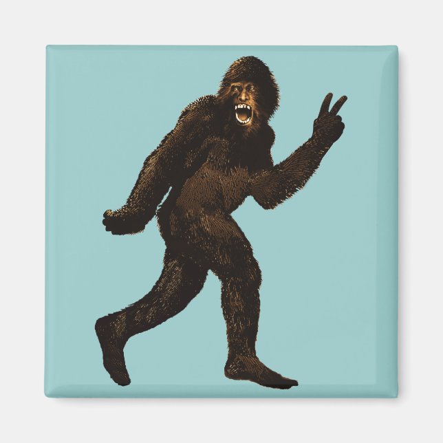 Bigfoot-Fredstecken Magnet (Framsidan)