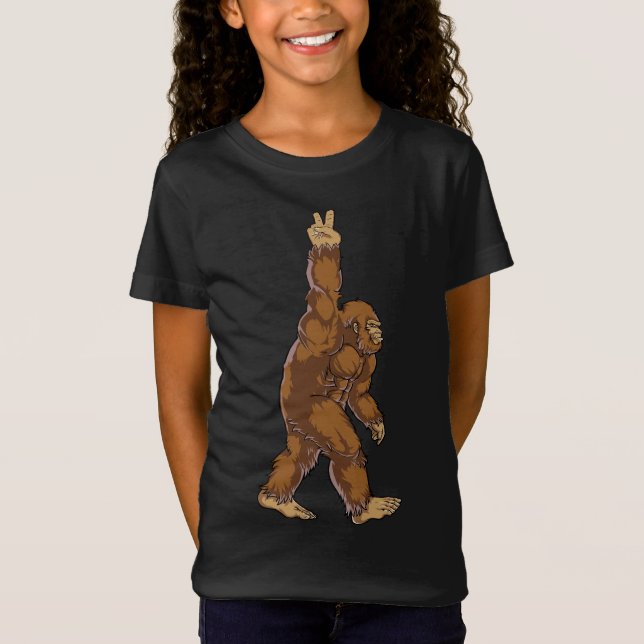 Bigfoot-Fredstecken T Shirt (Framsida)