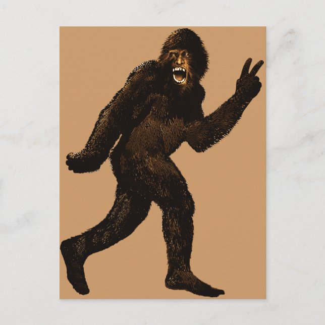 Bigfoot-Fredstecken Vykort (Framsida)