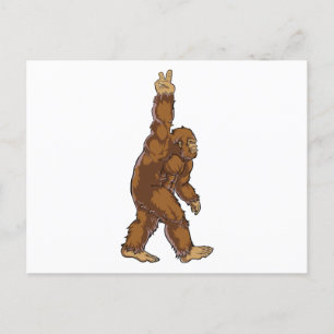 Bigfoot-Fredstecken Vykort