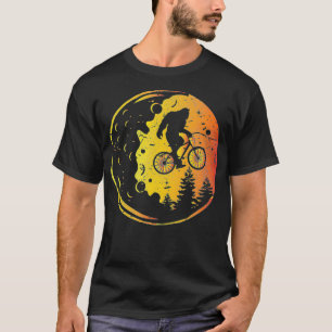Bigfoot Fullmoon Funny Bicycle Sasquatch Manar Kid T Shirt