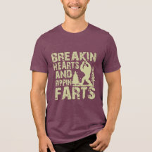 Bigfoot Funny brytning Hearts & Rippin Farts Tee